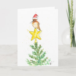Festividades Cartão de Natal do colibri