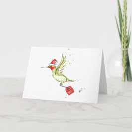 Festividades Cartão de Natal do colibri