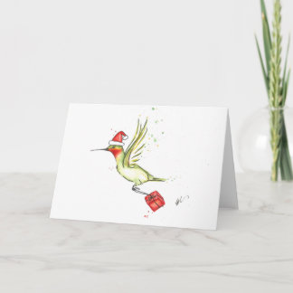 Festividades Cartão de Natal do colibri