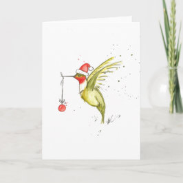Festividades Cartão de Natal do colibri