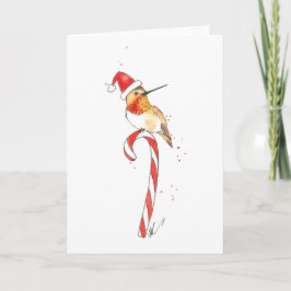 Festividades Cartão de Natal do colibri