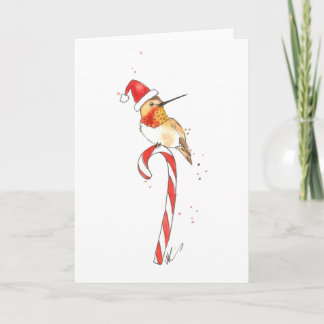 Festividades Cartão de Natal do colibri