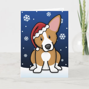 Festividades Cartão de Natal do Corgi de Galês do Pembroke de