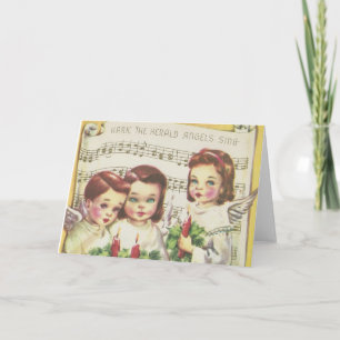 Festividades Cartão de Natal do Coro Vintage