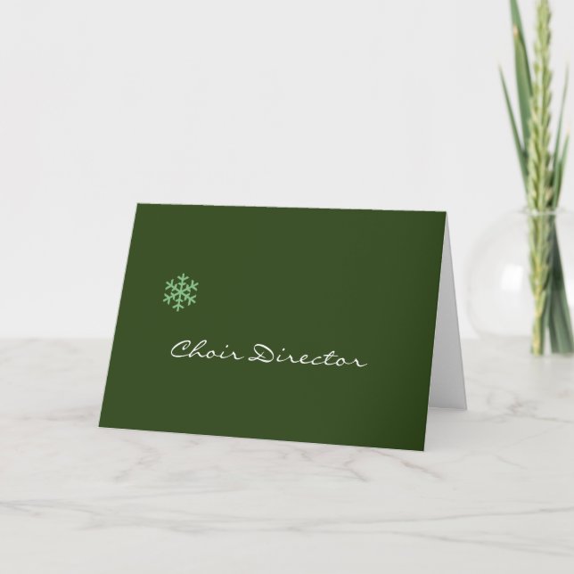 Festividades Cartão de Natal do diretor do coro (Frente)