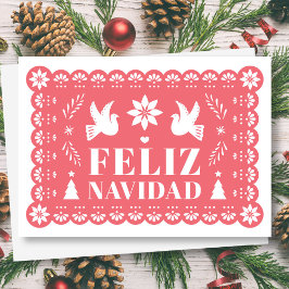 Festividades Cartão de Natal do Estilo Feliz Navidad Papel Pica