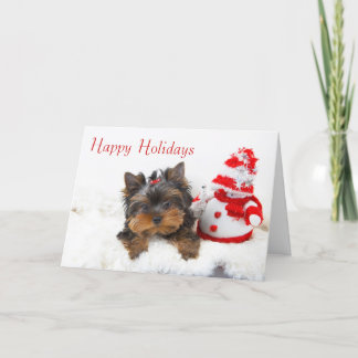 Festividades Cartão de Natal do filhote de cachorro