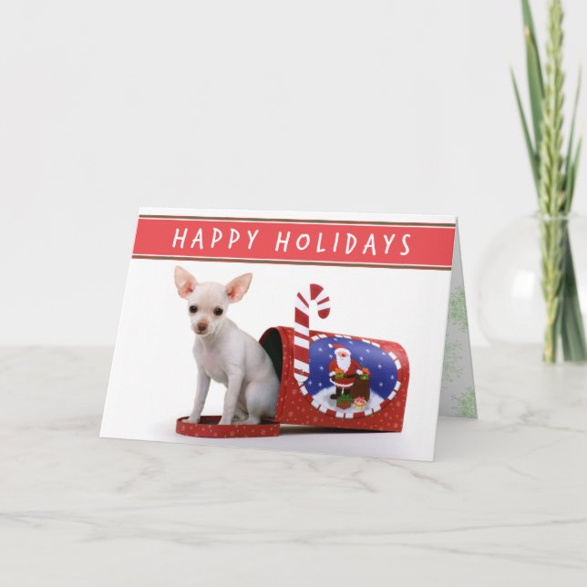 Festividades Cartão de Natal do filhote de cachorro da (Frente)