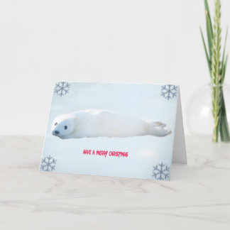Festividades Cartão de Natal do filhote de cachorro de selo