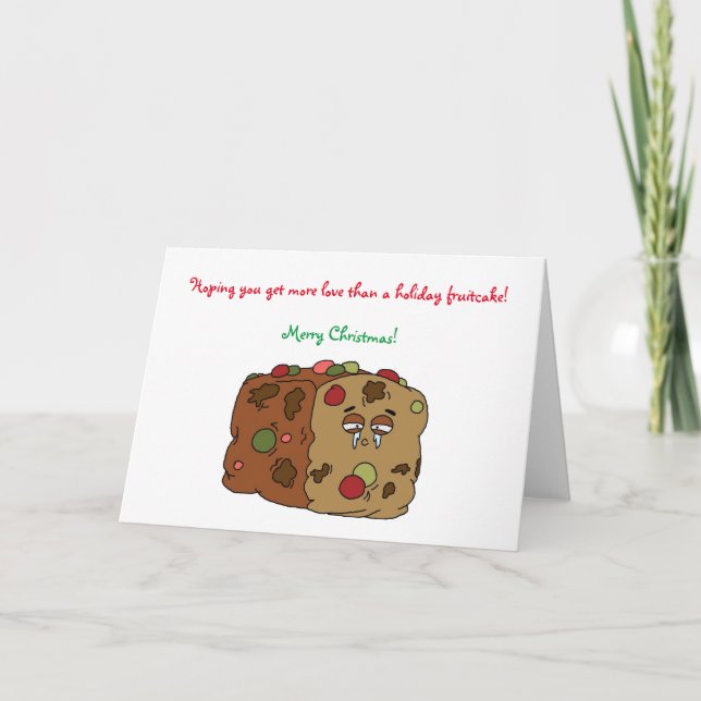 Festividades Cartão de Natal do Fruitcake (Frente)