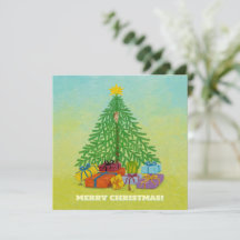 Cartão de Natal do Gato e Rato