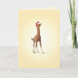 Festividades Cartão de Natal do girafa dos bebês do jardim