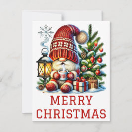 Festividades Cartão de Natal do Gnome Fofo