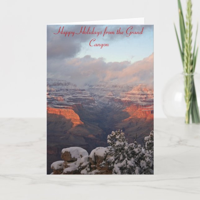 Festividades Cartão de Natal do Grand Canyon (Frente)