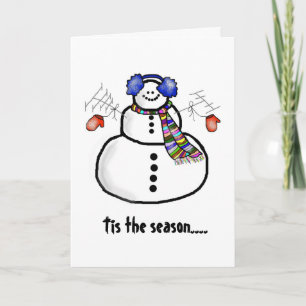 Festividades Cartão de Natal do Ham Radio Snowman Ver. 3