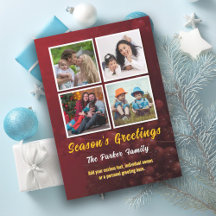 Cartão de Natal do Instagram de Amoras Holly Red