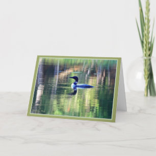 Festividades Cartão de Natal do Lago Walden com mergulhão