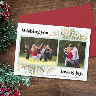 Festividades Cartão de Natal do Love & Joy Holiday Greenery 2