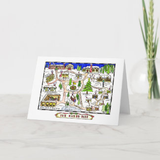 Festividades Cartão de Natal do Mapa do Polo Norte