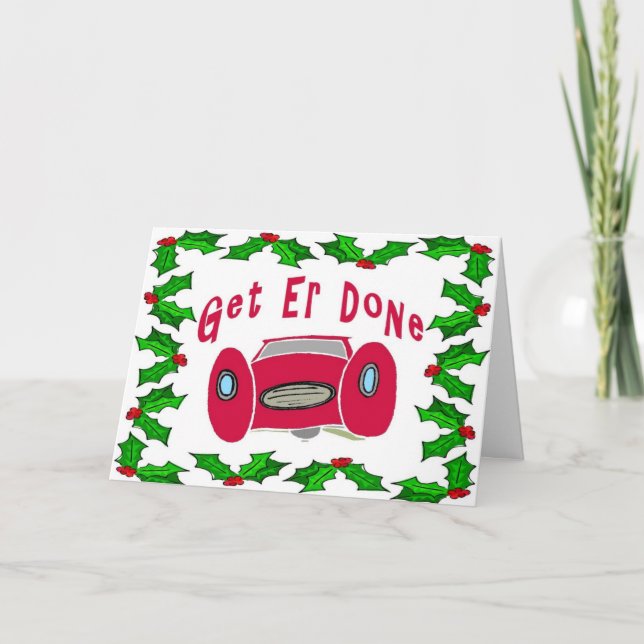 Festividades Cartão de Natal do mecânico (Frente)