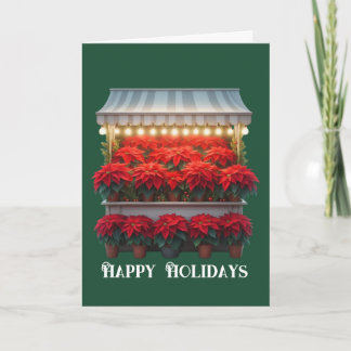 Festividades Cartão de Natal do Mercado de Flores de Poinsettia