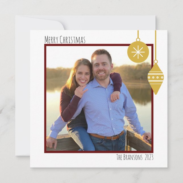 Festividades Cartão de Natal do Ornament (Frente)