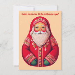 Festividades Cartão de Natal do Papai Noel da Arte Popular Prim
