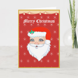 Festividades Cartão de Natal do Papai Noel Feliz