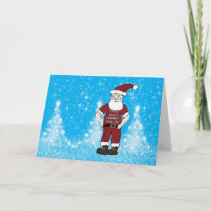 Festividades Cartão de Natal do Papai Noel Feminista