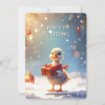 Cartão de Natal do Pequeno Pato