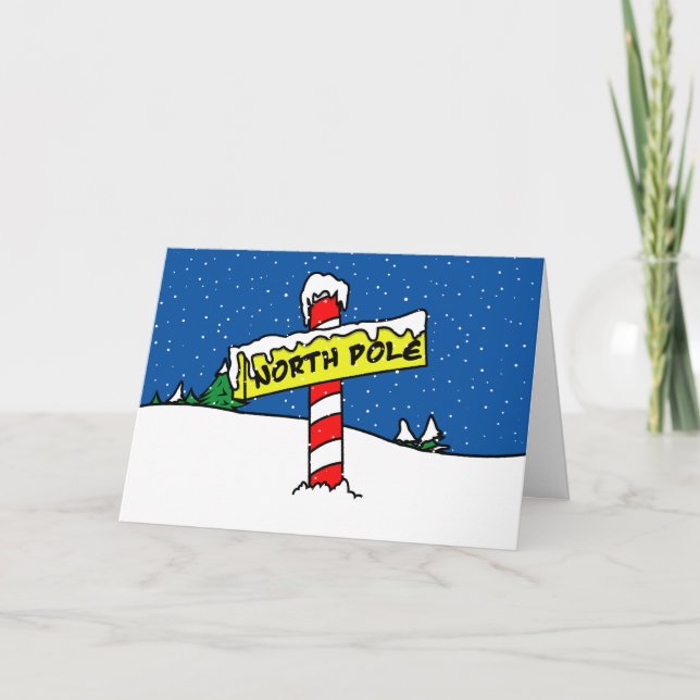 Festividades Cartão de Natal do Polo Norte (Frente)