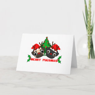 Festividades Cartão de Natal do Pug