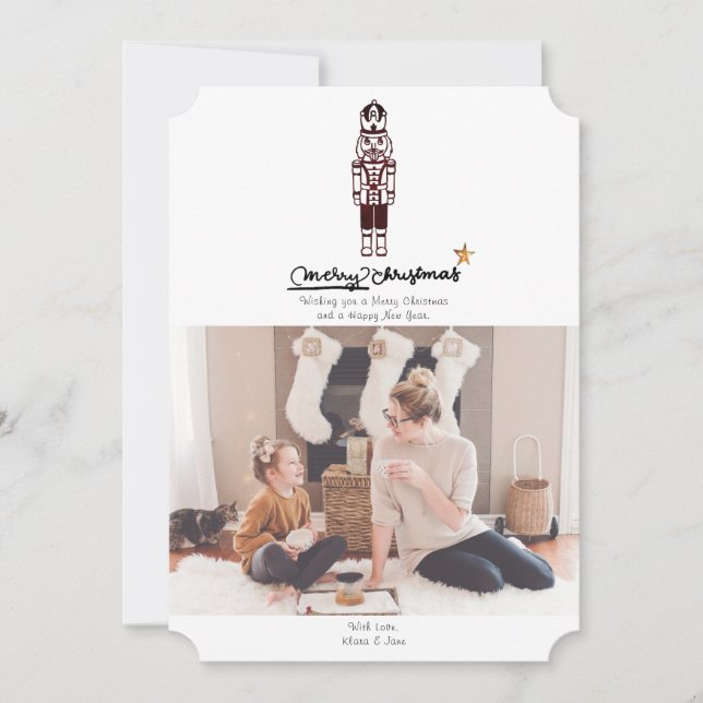 Festividades Cartão de Natal do Quebra-Nozes Feliz Natal (Frente)