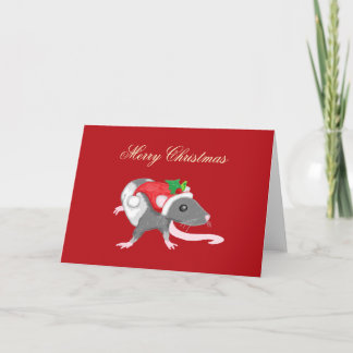 Festividades Cartão de Natal do rato