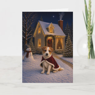Festividades Cartão de Natal do Russell Terrier