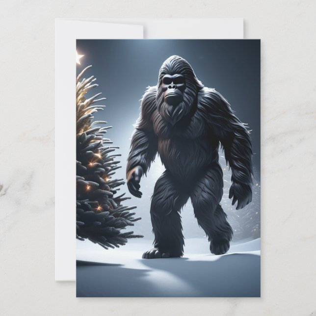 Festividades Cartão de Natal do Sasquatch (Frente)