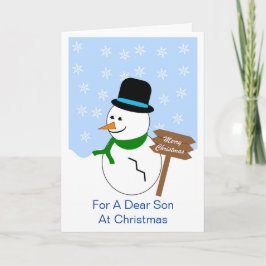 Festividades Cartão de Natal do Son Snowman