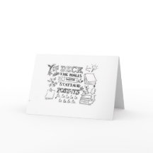 Cartão de Natal do Stats e dos post-it