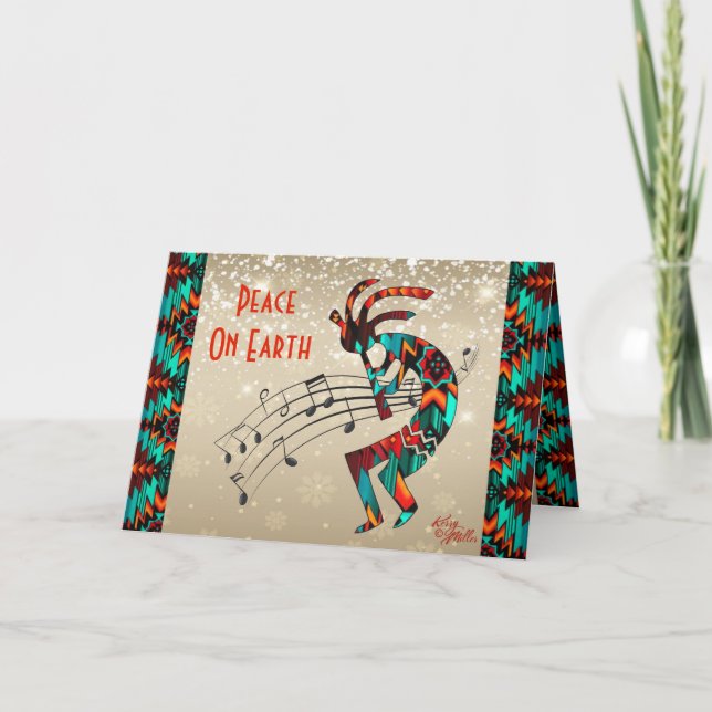 Festividades Cartão de Natal do Sudoeste Kokopelli (Frente)