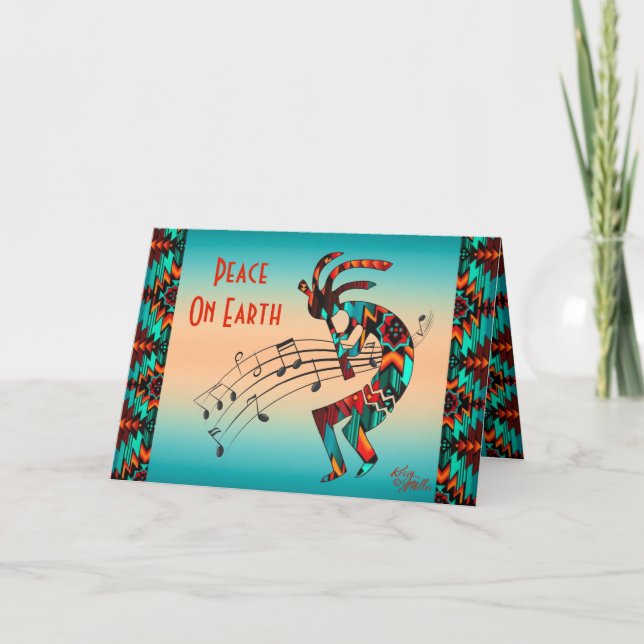 Festividades Cartão de Natal do Sudoeste Kokopelli (Frente)