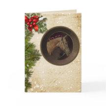 Cartão de Natal do Tema Horso & Envelope; Personal