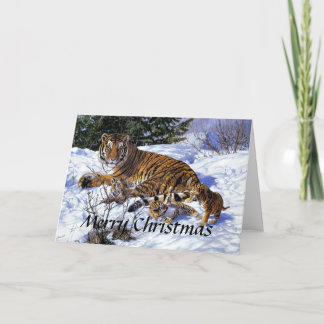 Festividades Cartão de Natal do tigre