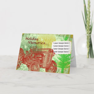 Festividades Cartão de Natal do Trator: Adicione sua foto