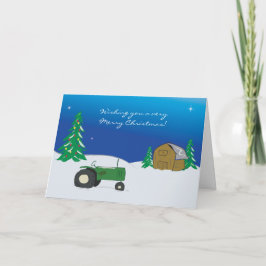 Festividades Cartão de Natal do Trator: Cena de inverno
