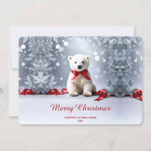 Festividades Cartão de Natal do Urso Polar