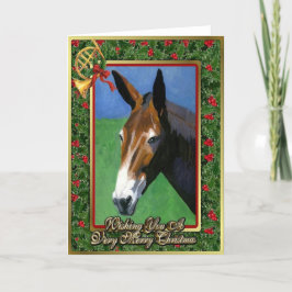 Festividades Cartão de Natal do vazio do cavalo da mula