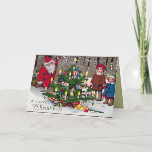 Festividades Cartão de Natal do Victorian