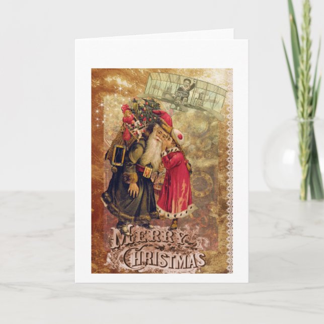 Festividades Cartão de Natal do Victorian com uma torção do (Frente)