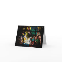 Cartão de Natal do vitral