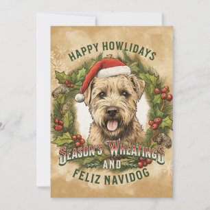 Festividades Cartão de Natal do Wheaten Terrier Cartão de Féria